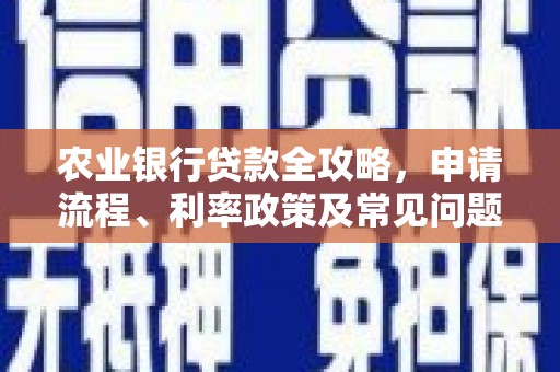 南长农业银行贷款全攻略，申请流程、利率政策及常见问题解析