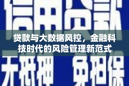 南长贷款与大数据风控，金融科技时代的风险管理新范式