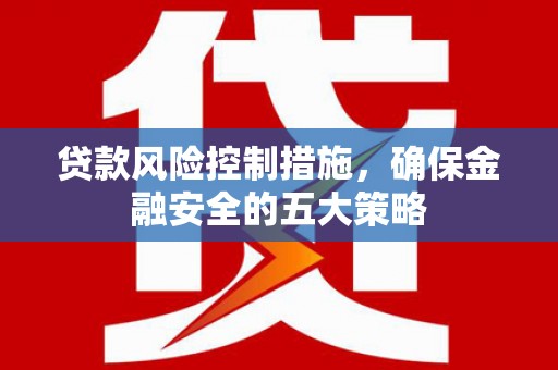 南长贷款风险控制措施，确保金融安全的五大策略
