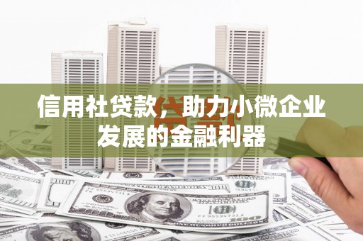 南长信用社贷款，助力小微企业发展的金融利器
