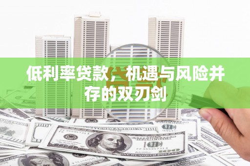 南长低利率贷款，机遇与风险并存的双刃剑